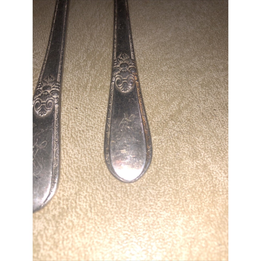 1847 Rogers Bros ADORATION International Silver Plate 6 Dinner Forks Flatware  S - Picture 4 of 5